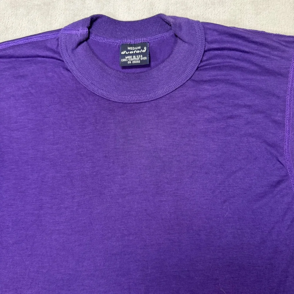 Vintage Duofold Thermal Shirt Mens Medium Purple Base Layer‎ Made USA